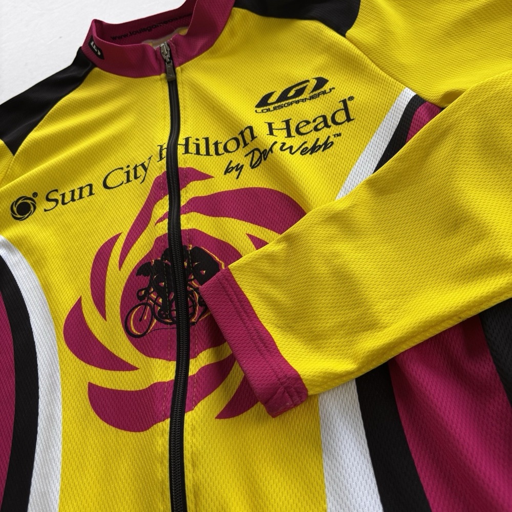 Louis Garneau Sun City Hilton Head Cycling Jersey G/L Long‎ Sleeve Yellow